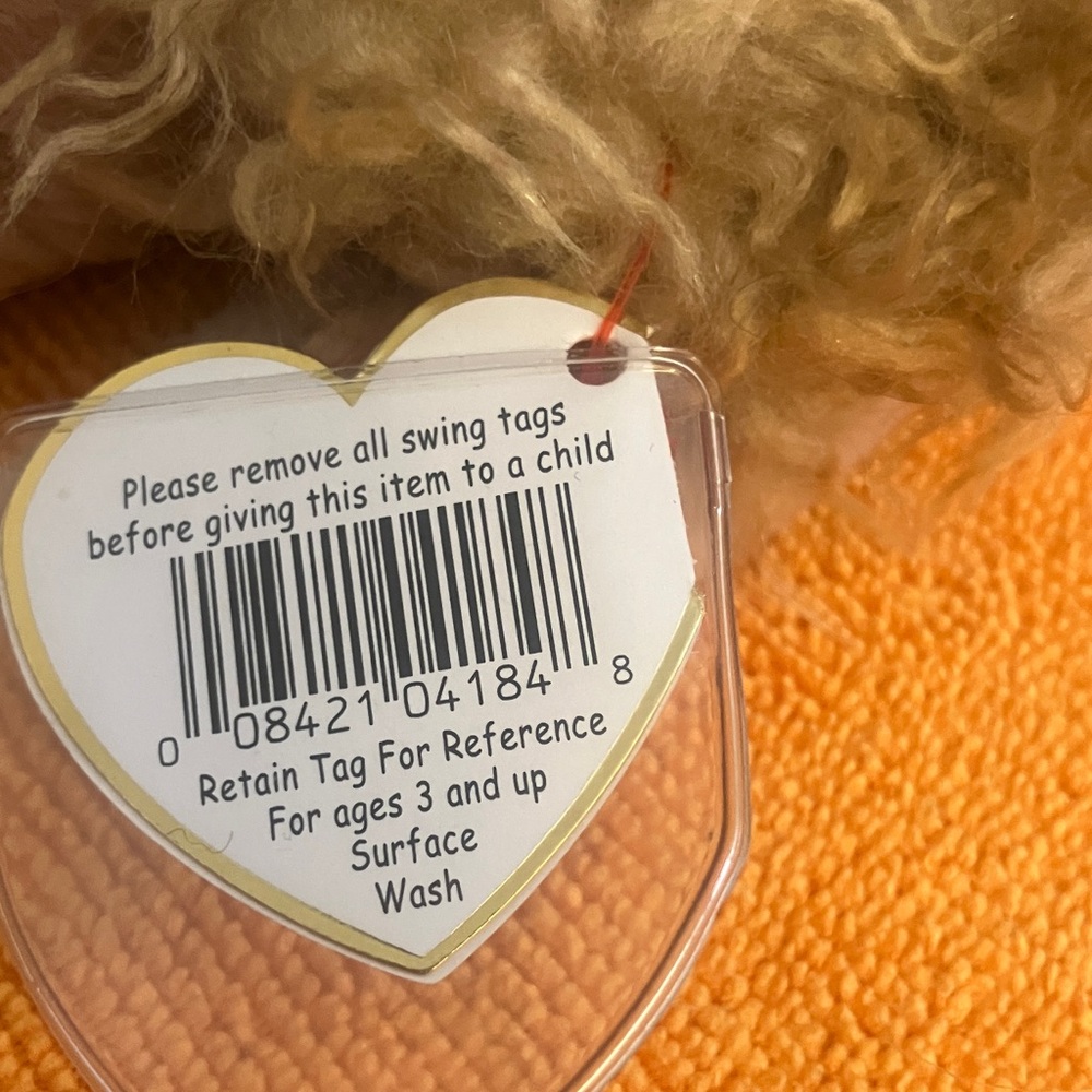 Ty Beanie Babies Spunky Dog Plush - Cream and Brown - Picture 3 of 7